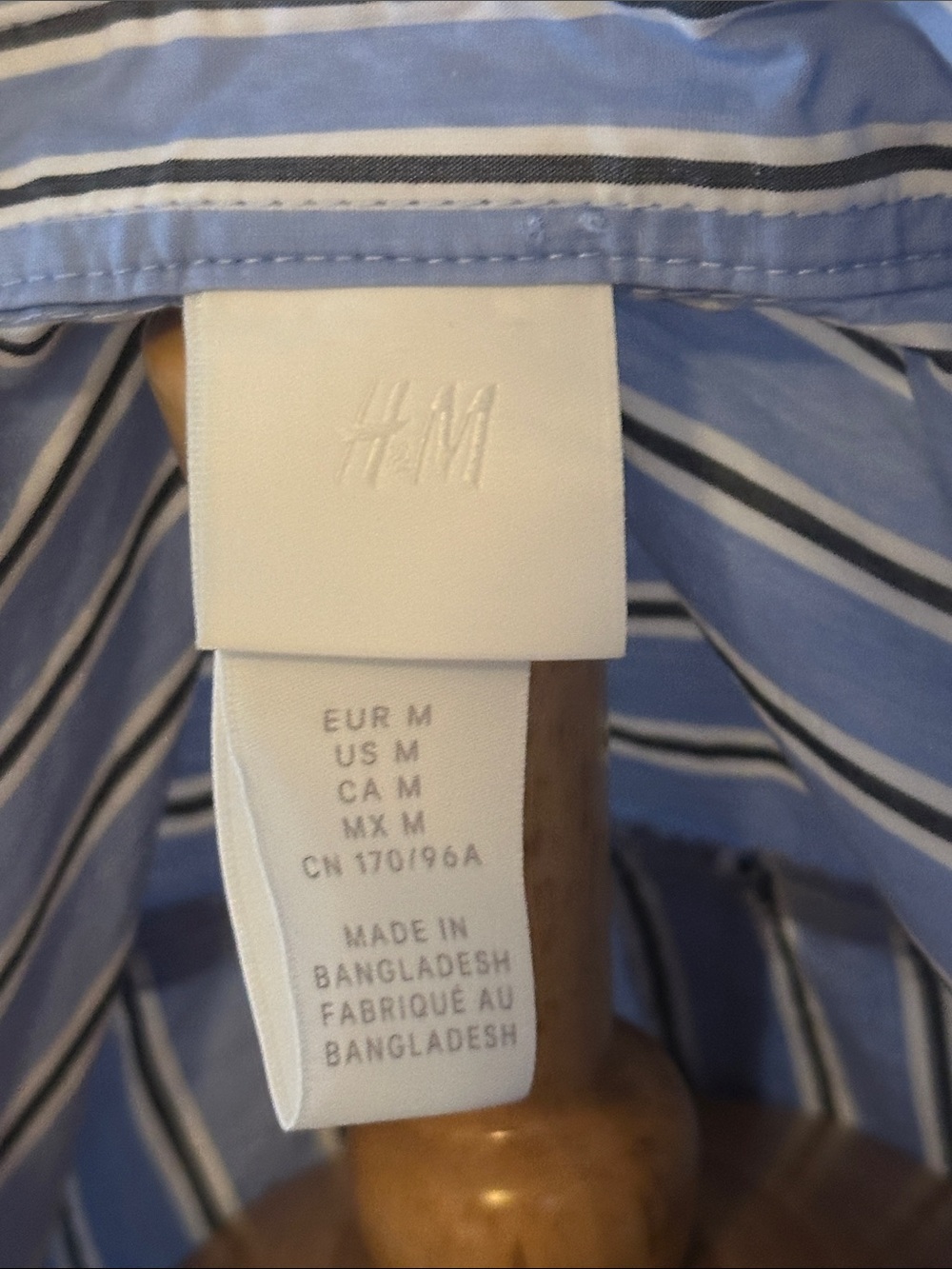 H&M Light Blue and White Striped Button-Down Shirt Dress - Picture 5 of 5